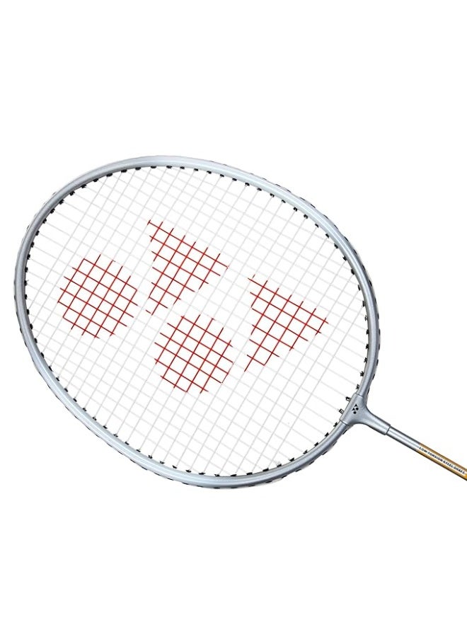 يونيكس مضرب تنس الريشة Yonex GR 303 المصنوع من مزيج الألومنيوم مع غطاء كامل، طقم من قطعتين (فضي/فضي) - Image 2