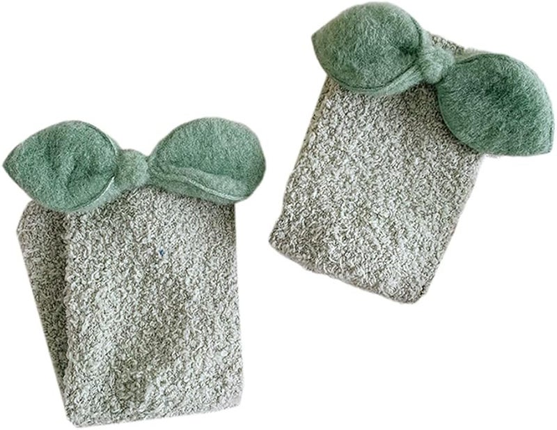 Women Fuzzy Sleep Socks Cute Candy Color Slipper Socks with Bowknot Winter Thicken Fluffy Socks Christmas Socks - Image 3