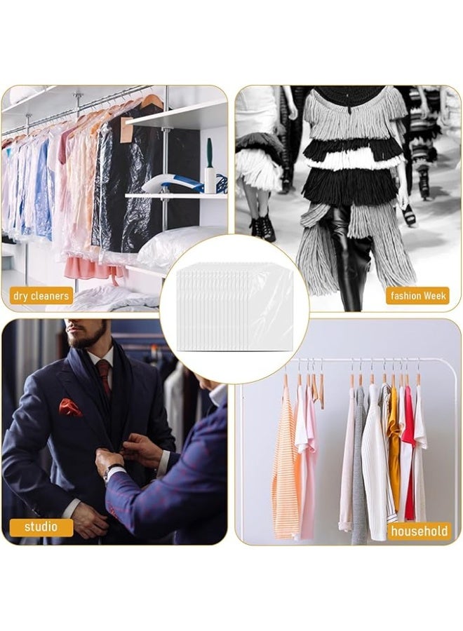 DUNISO 30 Pack Clear Garment Bags，Hanging Garment Bags，Plastic Clear Clothes Covers，Waterproof and Dustproof，for Home Storage Clothing Stores & Travel，60*150cm - Image 4