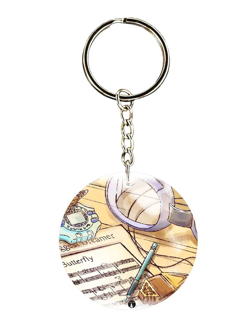 RKN The Double Side Anime Digimon Printed Keychain