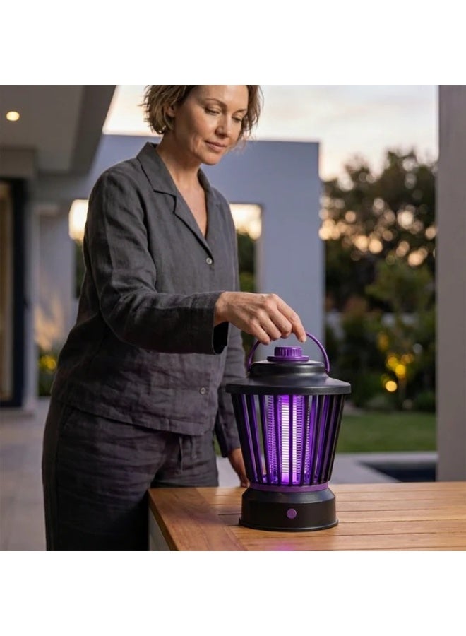 Soloffer Portable Electric Flying Insects Killer Bug Zapper Insect Killer Outdoor,Mosquito Insect Bug Zapper Trap Killer LED Lamp, Electronic Mosquito Killer Electric Insect Killer Indoor and Outdoor,Mosquito Killer LED UV Light, Fly Trap for Patio Yard Garden Indoor Use - Image 2