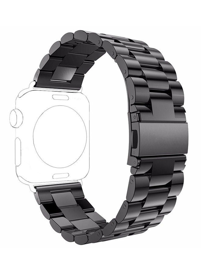 Stainless Steel Strap, Black Color, Compatible With For Apple Watch Series 9, Size 41 Mm - Image 1