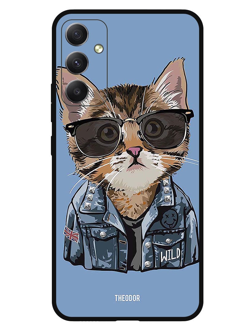 Theodor Protective Case Anti Scratch Shock Proof Bumper Cover For Samsung Galaxy M14 Swag Cat - Image 1