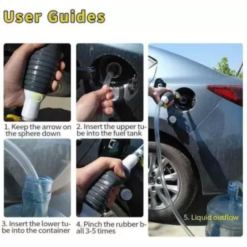 TOOLBUX 1000 ml Oil Dispenser Set – Plastic Tank Sucker Oil Transfer Pump for Fuel, Petrol, Diesel, Water – Fast Flow, Anti-Backflow Valve, Portable & Easy to Use - Image 5