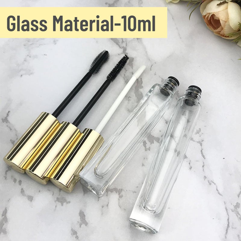 dootdott Empty Mascara Tube and Wand Glass, 3PCS 10ml Empty Mascara Tube and Lip Gloss Tubes, Eyelash Spoolies with Tube, Eyelash Growth Packing Tube Container for Home and Travel (B) - Image 3