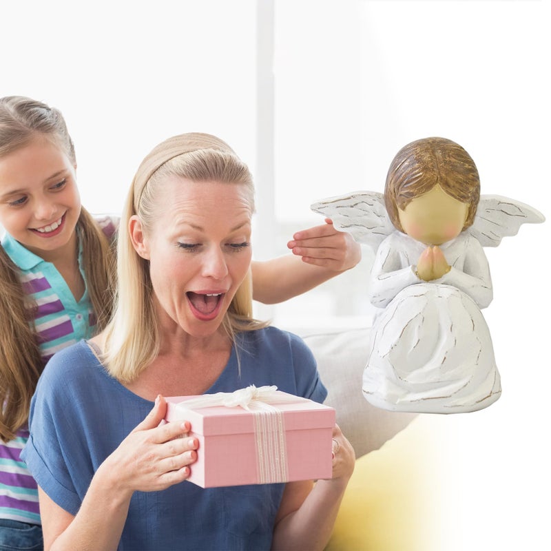 CUNTAUK Christening Gifts for Girls Women for Religious Holy Communion Guardian Angel Figurines Thanksgiving Christmas Home Decor Ornament Confirmation Memorial Baptism Gifts - Image 5