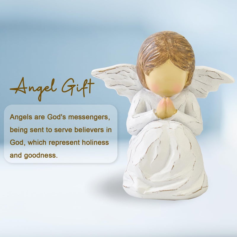 CUNTAUK Christening Gifts for Girls Women for Religious Holy Communion Guardian Angel Figurines Thanksgiving Christmas Home Decor Ornament Confirmation Memorial Baptism Gifts - Image 4