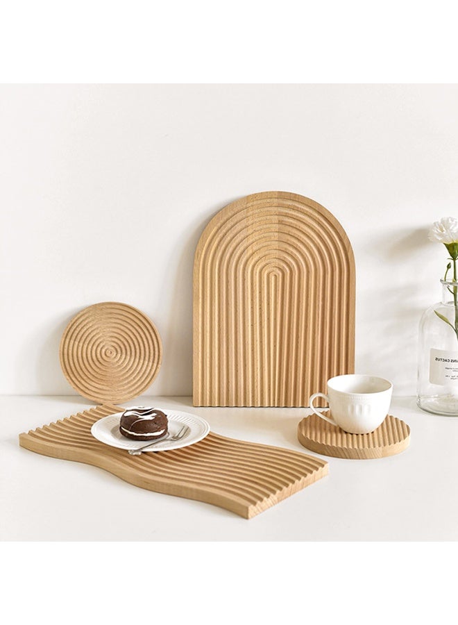 YQbest Nordic Round Aroma Luxury Wooden Tray - Multifunctional Serving Tray for Coffee, Bread & Snacks, Decorative Entryway Organizer with Natural Fragrance, High-Grade Solid Wood Storage Tray - Image 3