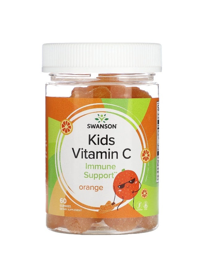 SWANSON Swanson, Kids Vitamin C, Orange, 60 Gummies
