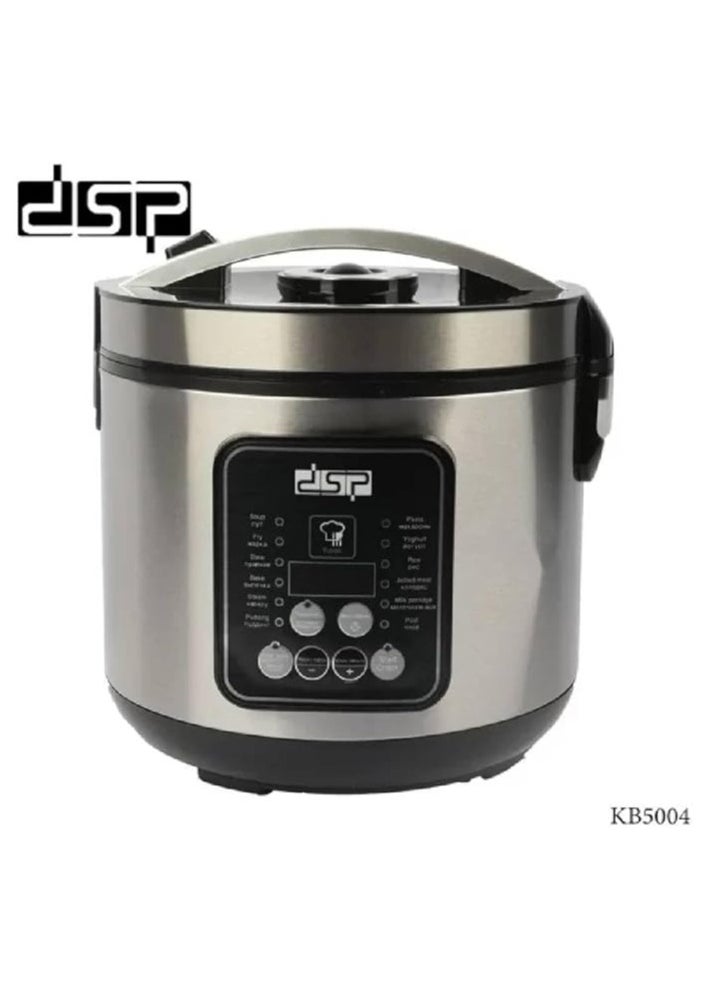 سبيس شوب حلة طهي الأرز الرقمية متعددة الوظائف DSP سعة 5.0 لتر، 700 واط،12 برنامج طهي، KB5004  فضي/أسود  - Image 1