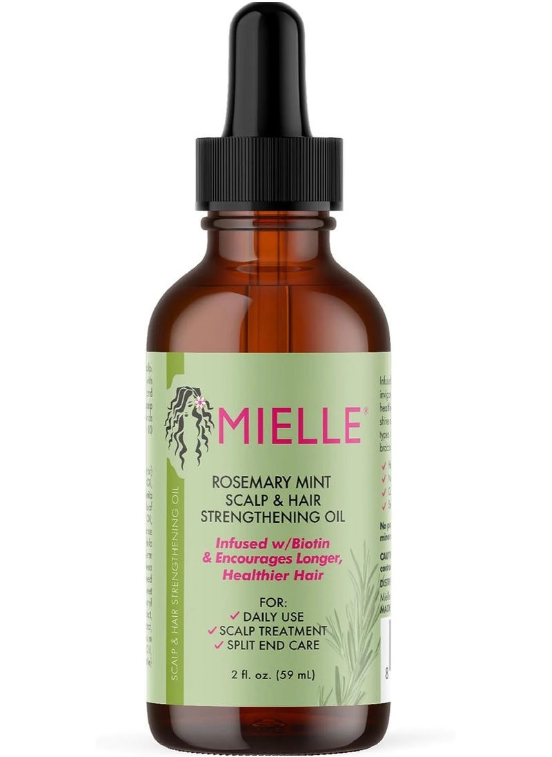 Mille - mile Organics Rosemary and Peppermint Hair Oil 59ml - Image 1