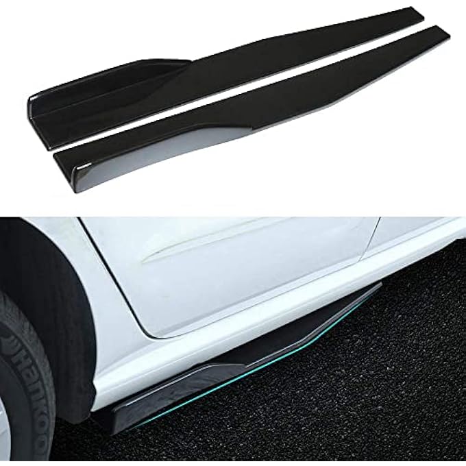 AUTO MT Universal JDM 75cm 2PC Left/Right Rocker Splitters Diffuser Winglet Wings Bumper Kit Side Bumper Lip Splitter Bumper Splitter Spoiler - Image 1