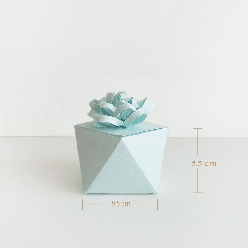Kamalkali empty pentagon gift box with flower bow Wedding engagements birthday return gift packing functions festivals Return gifts Pack of 15 - Image 3