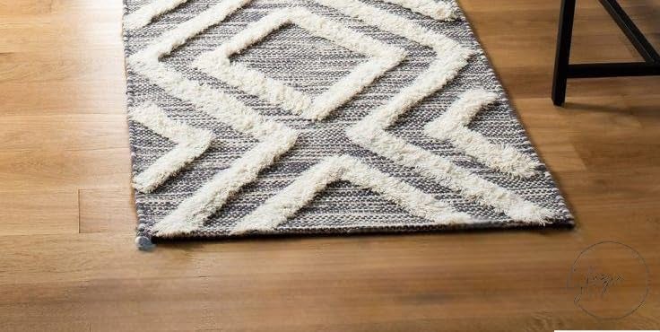 Slazie Cotton Soft Multi-Purpose Floor Rug for Bedroom Living Room|Kitchen Runner|Bedside Runner |Bed Runner|Reversible|2x5 Feet| (Black) - Image 2