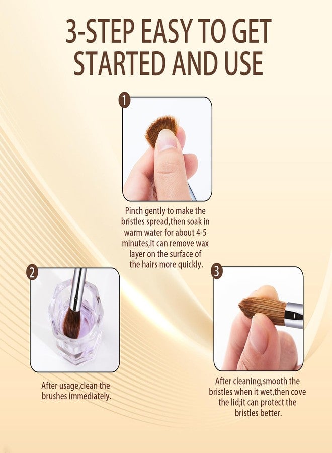 Shine Chance Acrylic Nail Art Brush - Size 16, 100% Pure Kolinsky Hair Oval Nail Brush for Professional Acrylic Application, DIY Home Salon - Image 3