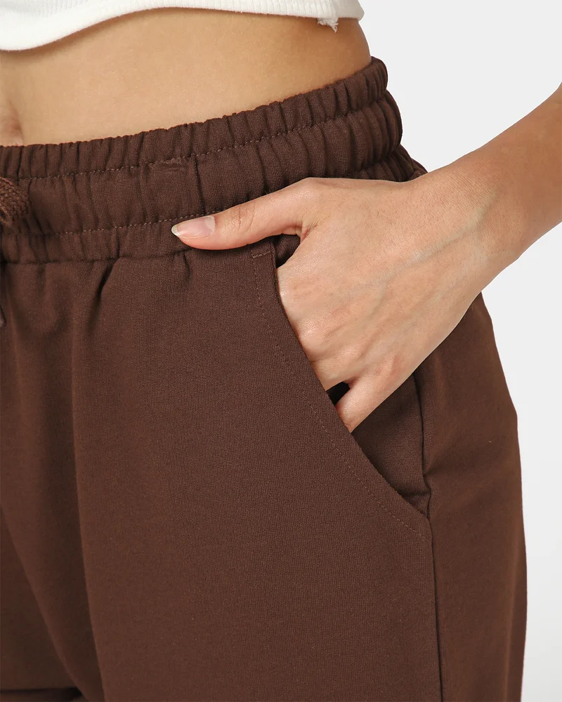 bewakoof  Women's Shaved Chocolate Brown Shorts for Women | Best Price UAE