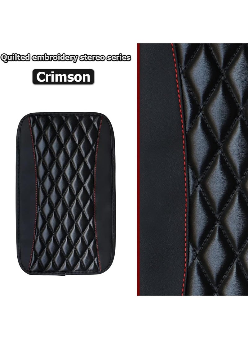 COYO Car Center Console Cushion Pad, Universal Leather Waterproof Armrest Seat Box Cover Protector,Comfortable Car Decor Accessories Fit for Most Cars, Vehicles, SUVs (Black) - Image 2