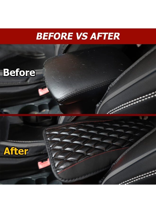 COYO Car Center Console Cushion Pad, Universal Leather Waterproof Armrest Seat Box Cover Protector,Comfortable Car Decor Accessories Fit for Most Cars, Vehicles, SUVs (Black) - Image 5