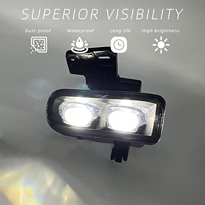 BOXLIGHT Led Fog Lights Compatible With 19992002 Gmc Sierra 2000 2001 2002 2003 2004 2005 2006 Gmc Yukon Driving Fog Lights Clear Lens - Image 3