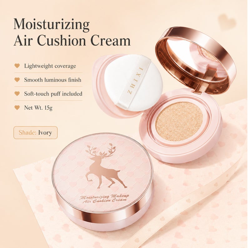 Me Now Makeup Gift Set for Women, 10 Pcs Full Face Makeup Kit with Air Cushion, Setting Powder, Lipstick, Lip Gloss, Mascara, Eyeliner, Brow Pencil, Primer, Concealer and Brush Kit - Image 3