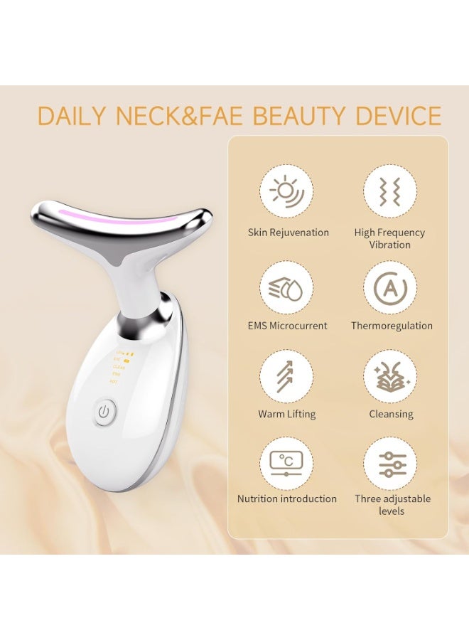 Face Massager, Face Beauty Device, Facial Lifting Therapy Machine EMS Face Massager Anti Wrinkle Skin Tightening Reduce Double Chin Skin Care Tools 7 Colour Modes - Image 3