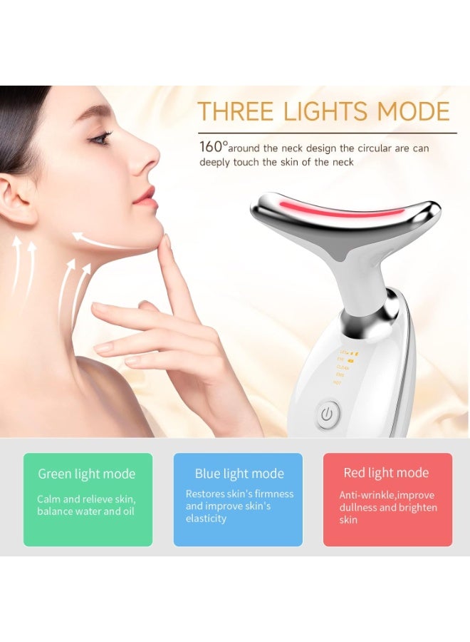 Face Massager, Face Beauty Device, Facial Lifting Therapy Machine EMS Face Massager Anti Wrinkle Skin Tightening Reduce Double Chin Skin Care Tools 7 Colour Modes - Image 2