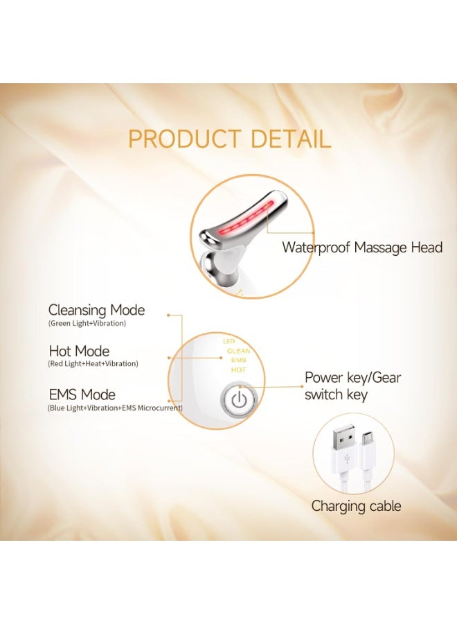 Face Massager, Face Beauty Device, Facial Lifting Therapy Machine EMS Face Massager Anti Wrinkle Skin Tightening Reduce Double Chin Skin Care Tools 7 Colour Modes - Image 5