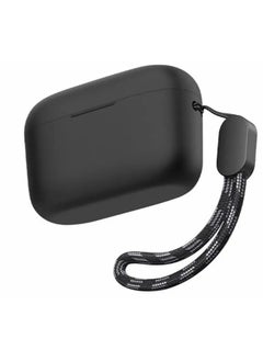 NIBEMINENT Silicone Case Cover Compatible with Soundcore by Anker A20i/A25i True Wireless Earbuds, Protective Earphones Skin Cover with Keychain Hook, Charging Port Accessible (Black)  - Image 1