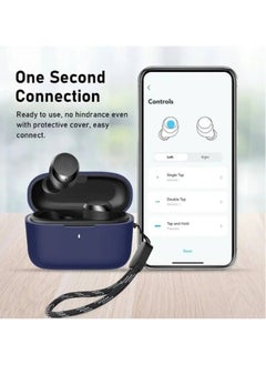 NIBEMINENT Silicone Case Cover Compatible with Soundcore by Anker A20i/A25i True Wireless Earbuds, Protective Earphones Skin Cover with Keychain Hook, Charging Port Accessible (Black)  - Image 4