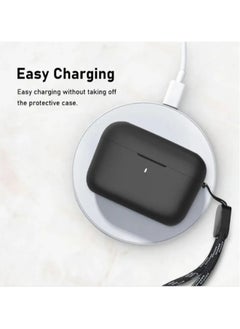 NIBEMINENT Silicone Case Cover Compatible with Soundcore by Anker A20i/A25i True Wireless Earbuds, Protective Earphones Skin Cover with Keychain Hook, Charging Port Accessible (Black)  - Image 5