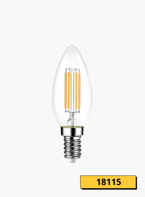 7W LED chandelier bulb with E14 base, yellow light color