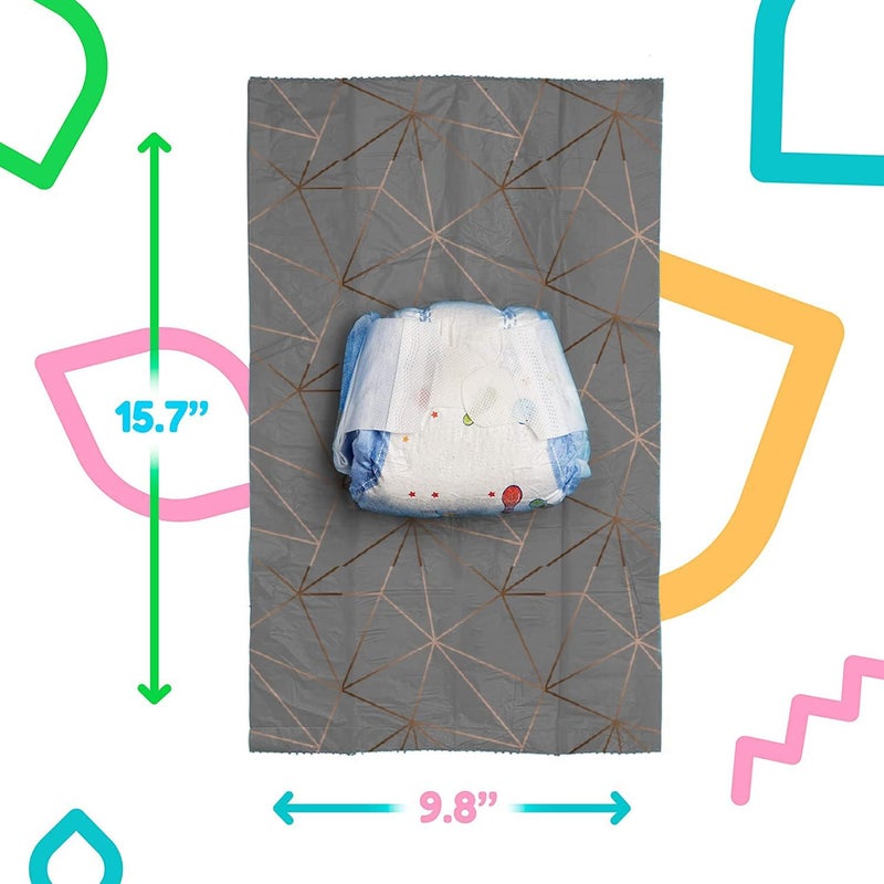 Baby Disposable Diaper Bags, Biodegradable Waste Bags 10 Refill Rolls/150 Bags with Dispenser, Convenient and Quick Diaper Disposal, Unscented - Image 4