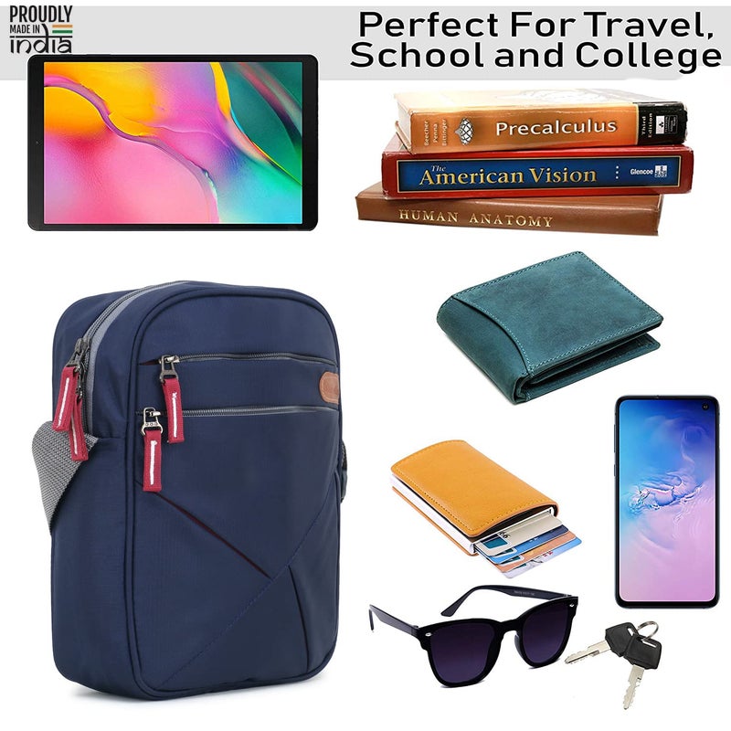 Dezire Crafts Sling Stylish Cross Body Travel Office Business Messenger Shoulder Bag with Multi-Pocket Zip Closure and Adjustable Straps for Men & Women (DC SLING BAGS 616) - Image 2