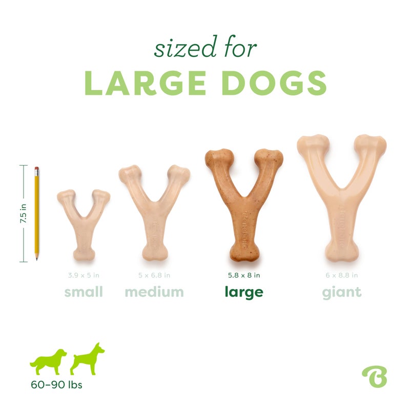 Benebone Wishbone Durable Dog Chew Toy for Aggressive Chewers, Made in USA, Large, Real Chicken Flavor - Image 4