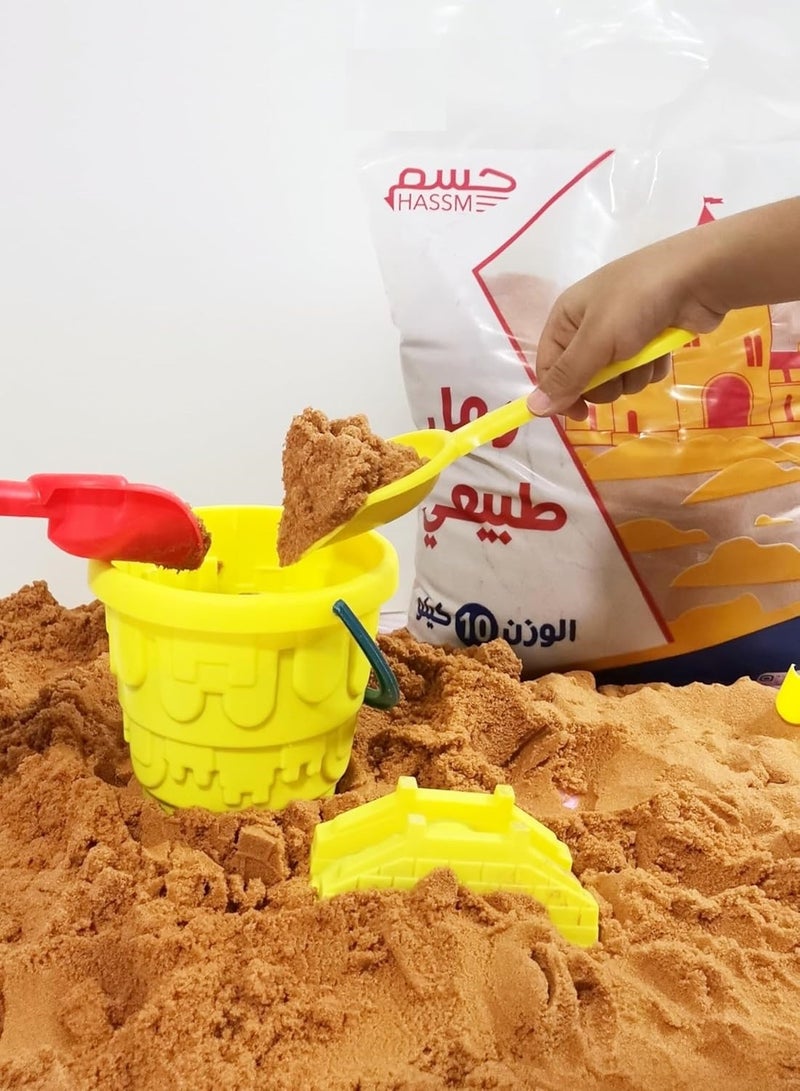 حسم 10 كجم من الرمل الطبيعي المغسول والمجفف والمعقم مثالي لصندوق الرمل والأنشطة الخارجية - Image 1