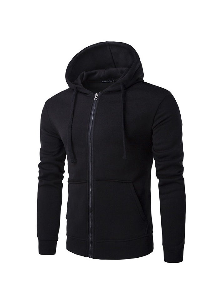 KUYING - Hooded Zipper Slim Fit Hoodie Sweatshirt - Image 1