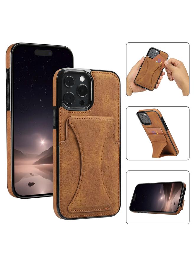 S-TOP Case For iPhone 16 Pro Ultra-thin Shockproof Phone Protective Case with Holder - Image 1