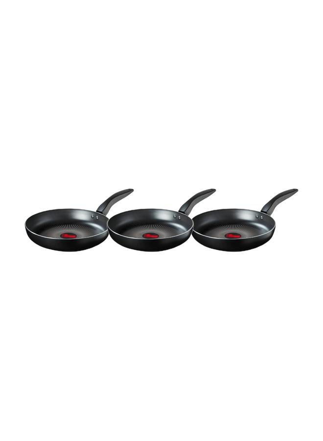 Tower SmartStart Gourmet 24cm Aluminium Frying Pan |Aeroglide PFOA Free Non-Stick Skillet | Built-In Temperature Indicator | Induction & All Hob Compatible Fry Pan | Oven & Dishwasher Safe | Black & Tower SmartStart Gourmet 30cm Aluminium Frying Pan |Aeroglide PFOA Free Non-Stick Skillet | Built-In Temperature Indicator | Induction & All Hob Compatible Fry Pan | Oven & Dishwasher Safe | Black & Tower SmartStart Gourmet 28cm Aluminium Frying Pan |Aeroglide PFOA Free Non-Stick Skillet | Built-In Temperature Indicator | Induction & All Hob Compatible Fry Pan | Oven & Dishwasher Safe | Black Bundle - Image 1