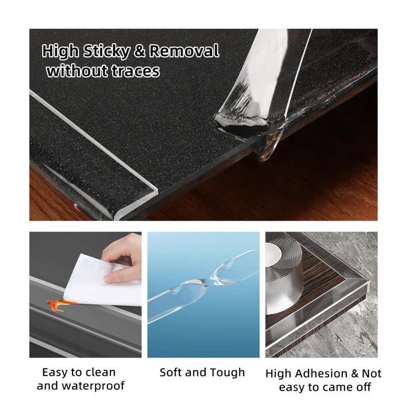 KAIYUER 1.57 in x 9.84 FT,Corner Protector Baby,Clear Edge Protector Strip,Sharp Edge Wrap Cover Tape,Self Adhesive Protective Bumper Guards for Cabinet Door,Desk,Glass Table,Bed Furniture and Wall - Image 5