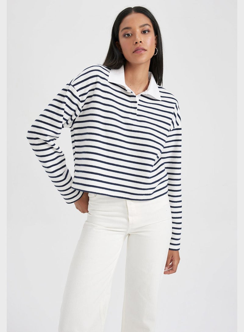 DeFacto V-Neck Sweatshirt - Image 1