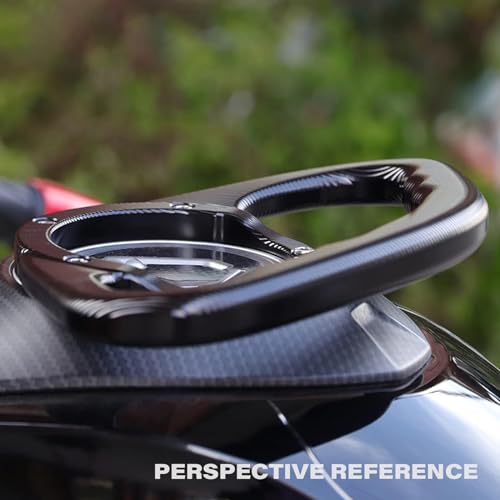 GZDLMoto Motorcycle Passenger Grab Bar, for Yamaha YZF R1 R3 R6 R25 / MT 03 07 09 Tracer / FZ1 FZ6 FZ8 XJ6, Fuel Tank Armrest Front Passenger Hand Grip, CNC Process Aluminium (Black) - Image 4