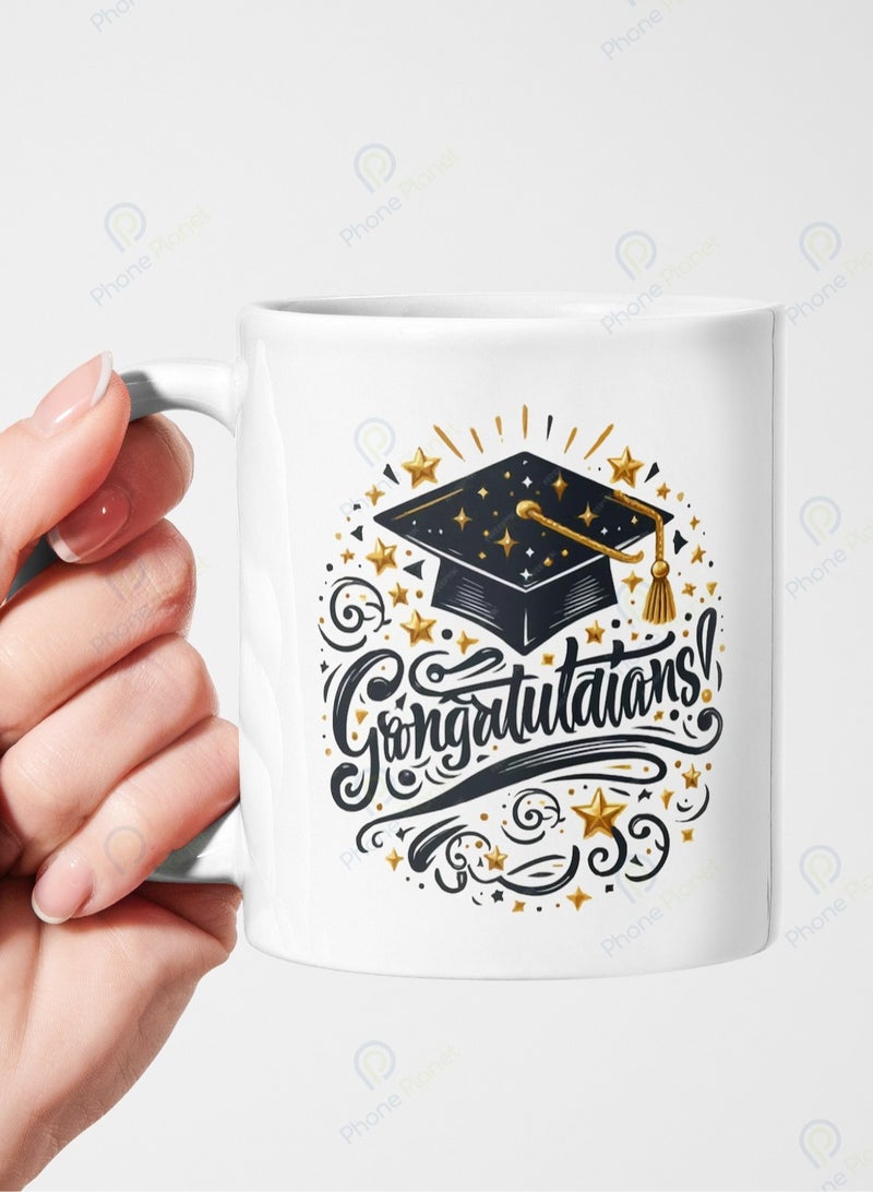 Phone Planet Congratulations Graduation Mug with Comfortable Handle Multicolour 11 oz