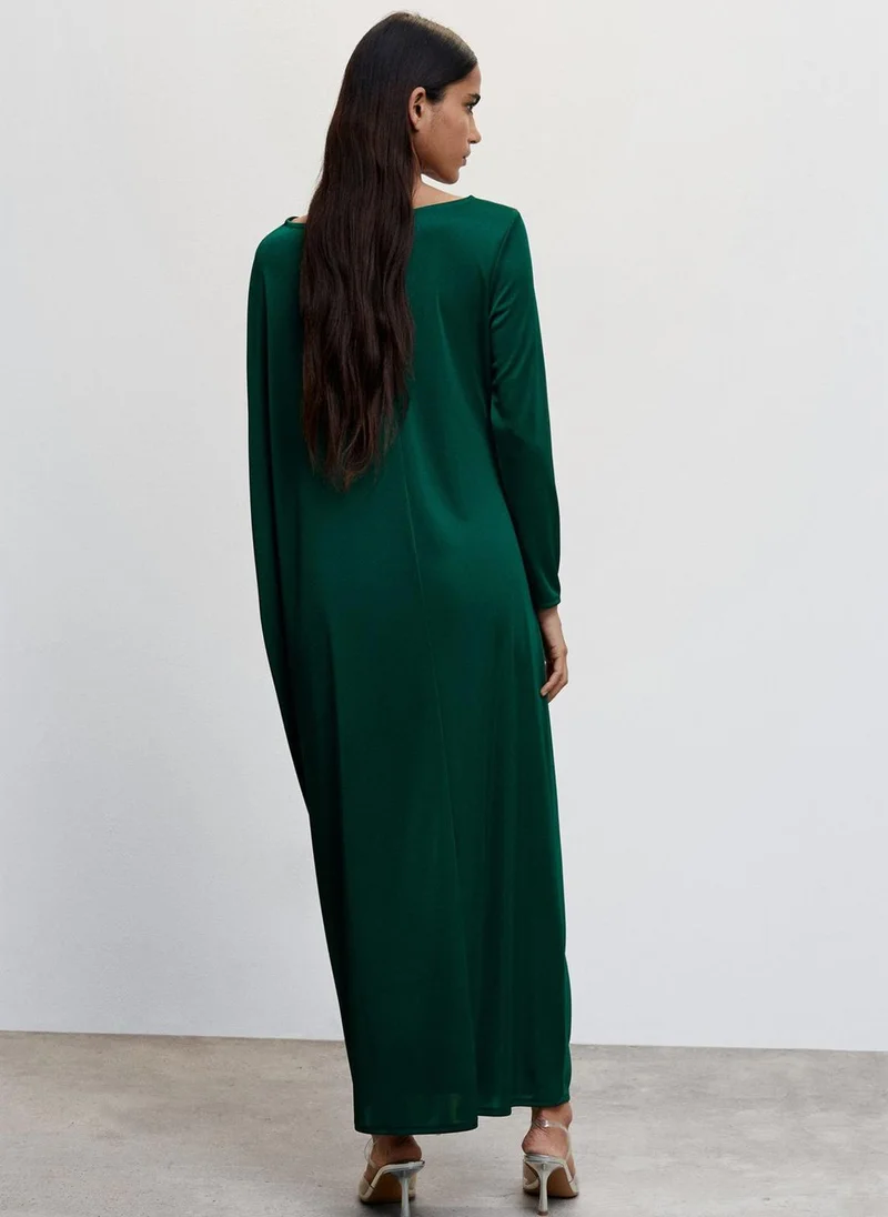 MANGO Boat Neck Knitted Dress