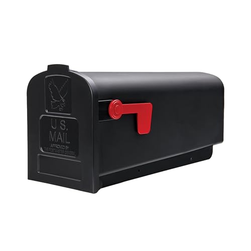 Architectural Mailboxes Parsons Medium Capacity Plastic Post Mount Mailbox Black