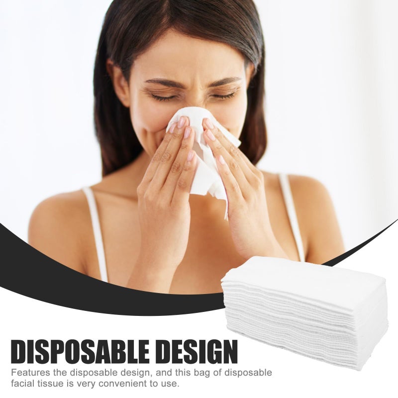 Large Disposable Facial Tissues 60 Pcs Soft Makeup Remover Wipes Daily Travel - Image 4
