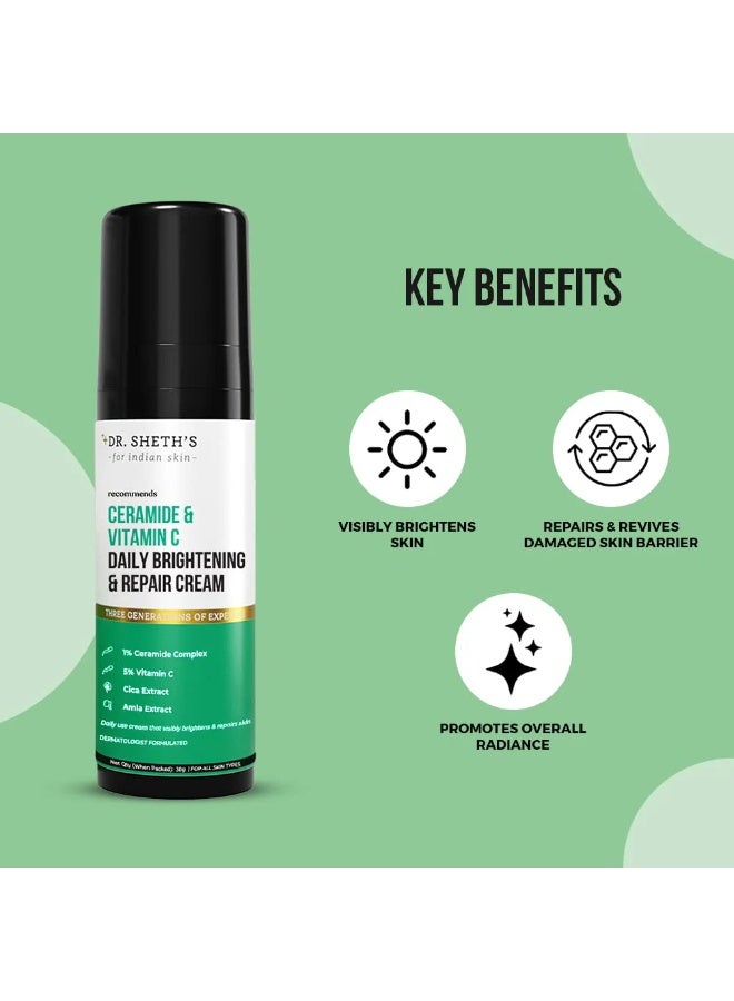 Dr. Sheth's Dr. Sheth’s Ceramide & Vitamin C Daily Brightening & Repair Cream 30 Gm - Image 2