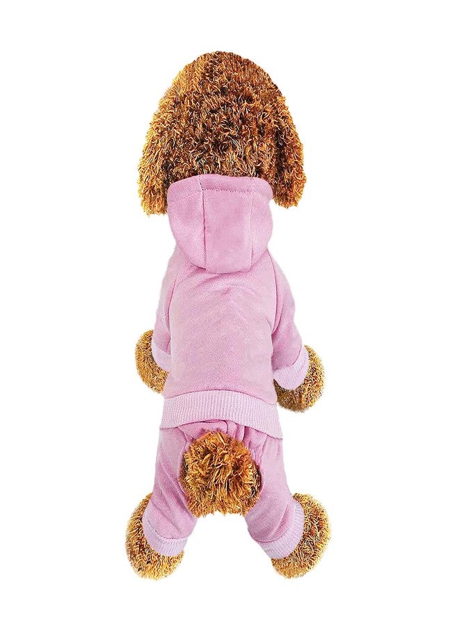 LifeWheel Dog Hoodie, Pet Jumpsuit Fleece Sweatshirt with Buttons, Dog Clothes, Dog Cold Weather Coats, Dog Pajamas, Winter Warm Cotton Puppy Hoodie 4 Legs Dog Clothes for Small Medium Large Dogs Cats Boy Girl - Image 1