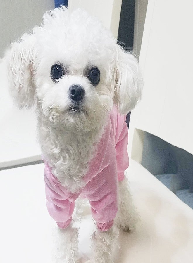 LifeWheel Dog Hoodie, Pet Jumpsuit Fleece Sweatshirt with Buttons, Dog Clothes, Dog Cold Weather Coats, Dog Pajamas, Winter Warm Cotton Puppy Hoodie 4 Legs Dog Clothes for Small Medium Large Dogs Cats Boy Girl - Image 3