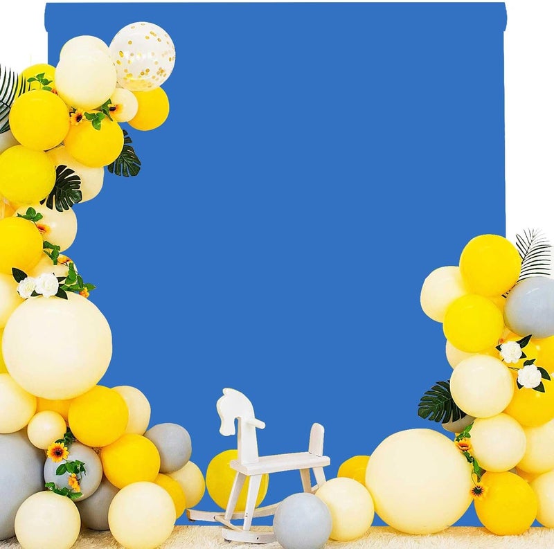 TYTYUU Blue Photo Backdrop for Photoshoot Blue Background for Photography Photo Backdrop Curtain for Party 5 x 7 FT - Image 5