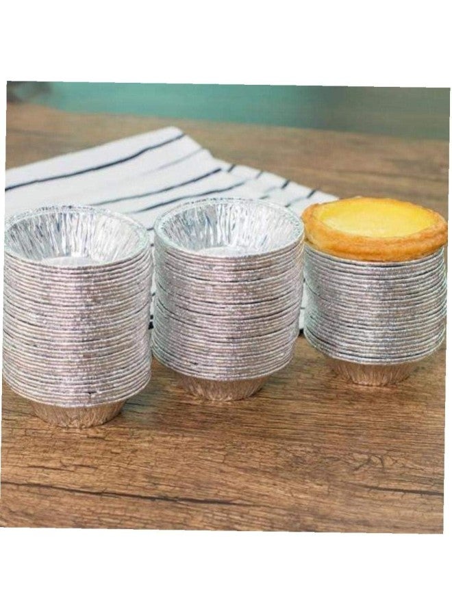 100pcs Disposable Round Egg Tart Mold Egg Tart Mould Tin Foil Cupcake Cake Cookie Wrapping Mold Mini Pudding Mould Baking Tool Kitchen Gadgets  - Image 4